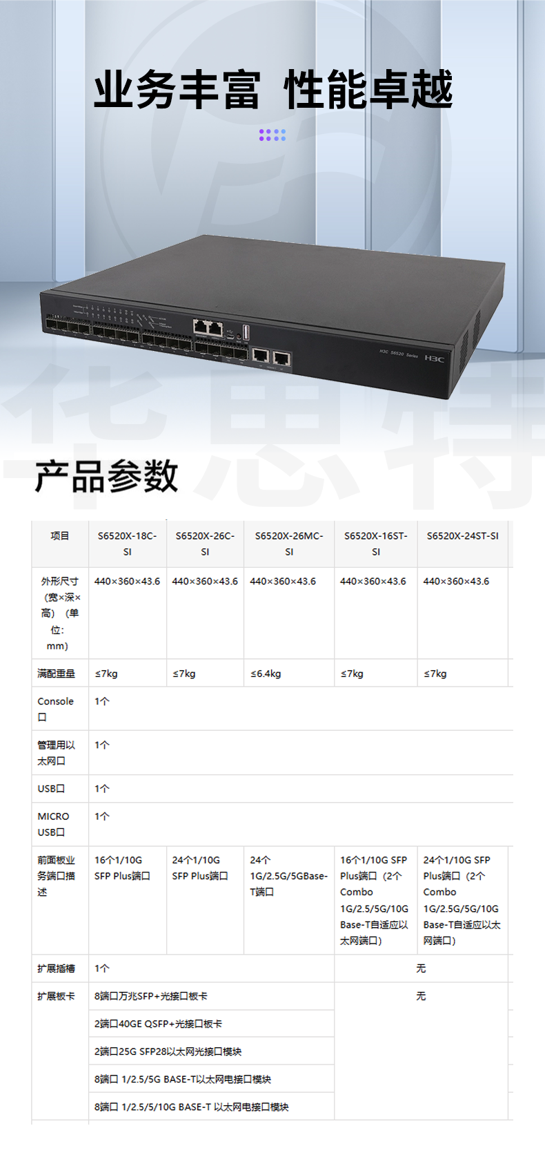 H3C LS-6520X-16ST-SI 企業(yè)級萬兆交換機